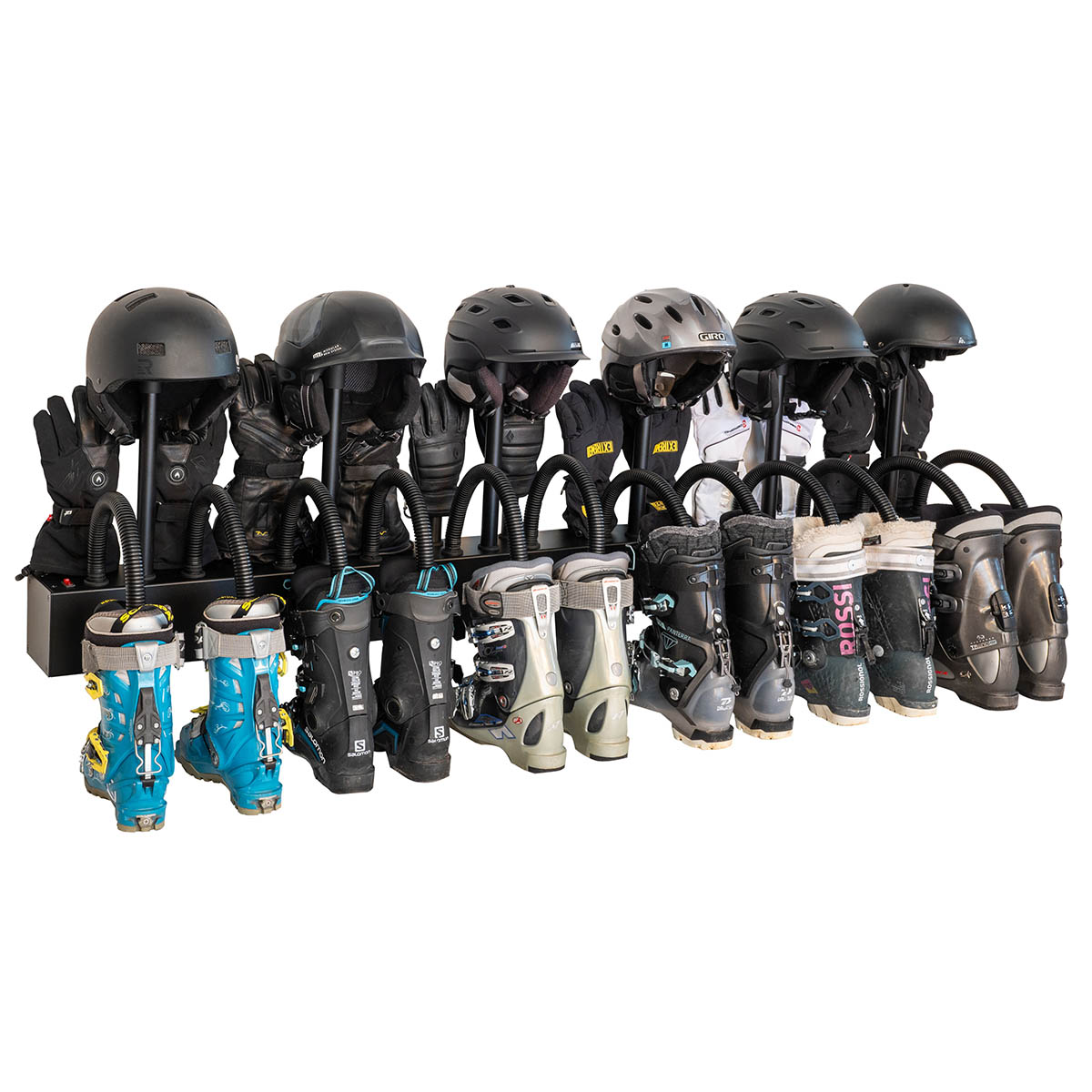 Zephyr Wall Mounted 12-Pair Gear Dryer for Boots, Shoes, Gloves and 6-Helmets by ALPINE DRYERS